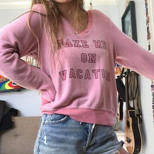Wild fox “take me on vacation” sweater